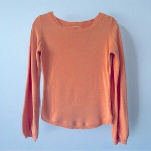 Soft Orange Long Sleeve Women's Sweater